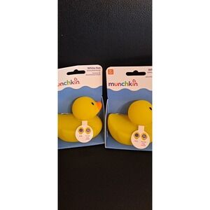 2- Munchkin Safety Bath Ducky White Hot Water Alert Yellow Rubber Duck NEW NIP